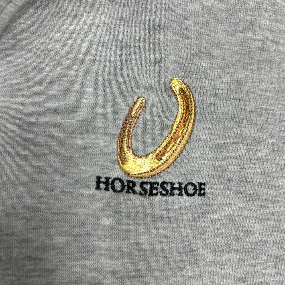 Peter Millar 1/4 Zip Pullover Men XL Gray Las Vegas Horseshoe Caesars Carano Cup - Picture 7 of 14